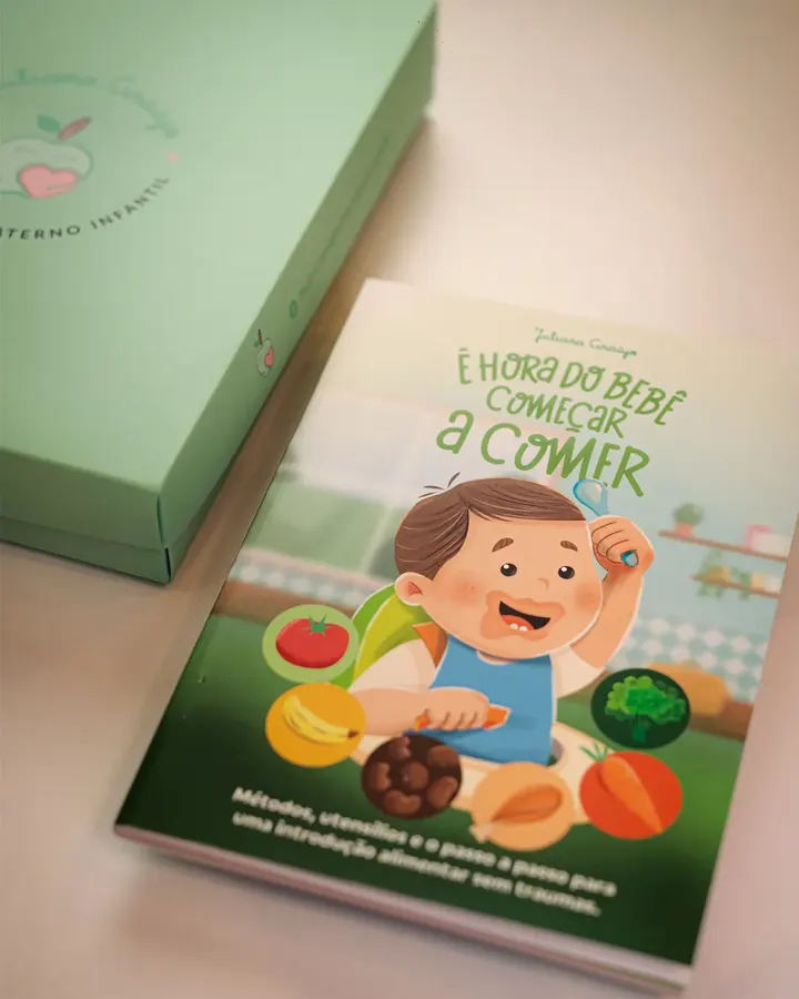 Livro sobre a caixa verde personalizada