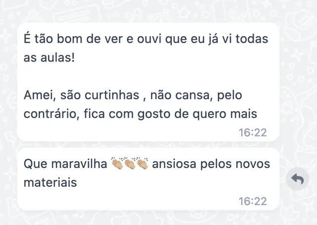 Depoimento: as aulas são curtinhas e não cansam